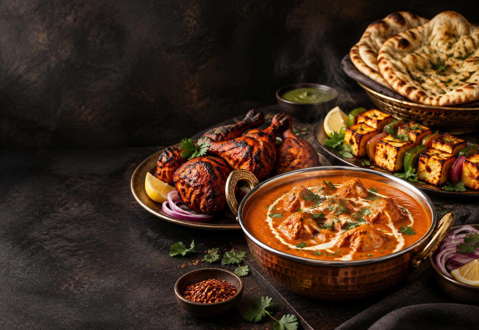 Sekhon Chicken Hub signature butter chicken, tandoori chicken and paneer feast